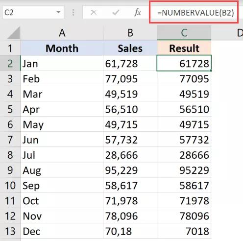 hàm bỏ dấu phẩy trong excel